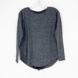 Ann Taylor Long Sleeve Zipper Back Gray Top Size XS